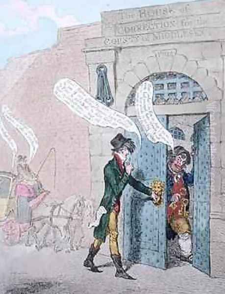 Citizens Visiting the Bastille Oil Painting by James Gillray