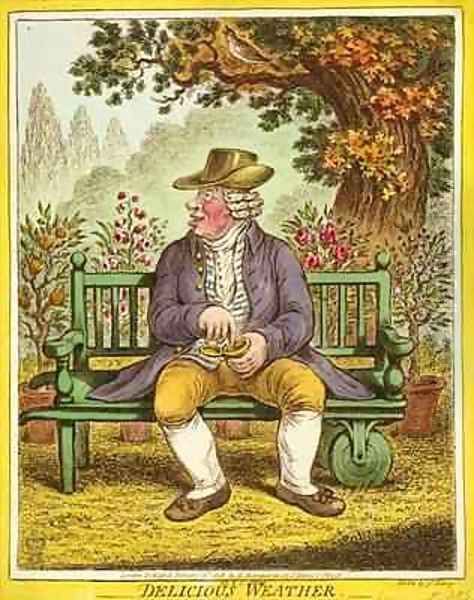 Delicious Weather 2 Oil Painting by James Gillray