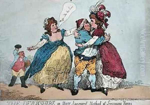 The Devonshire or Most Approved Method of Securing Votes Oil Painting by James Gillray