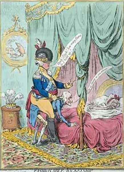 Fashionable Jockeyship Oil Painting by James Gillray