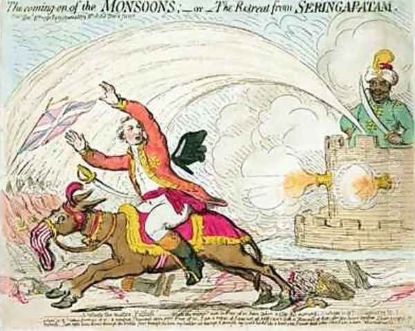 The coming on of the Monsoons Oil Painting by James Gillray