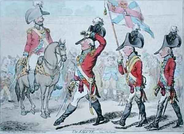 The Salute or The Parade Oil Painting by James Gillray