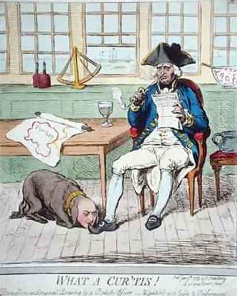 What a Curtis Oil Painting by James Gillray