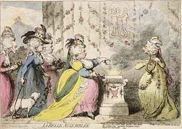 La Belle Assemblee Oil Painting by James Gillray