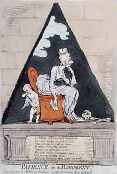 Patience on a Monument Oil Painting by James Gillray