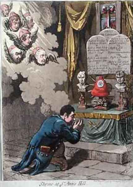 Shrine at St Anns Hill Oil Painting by James Gillray