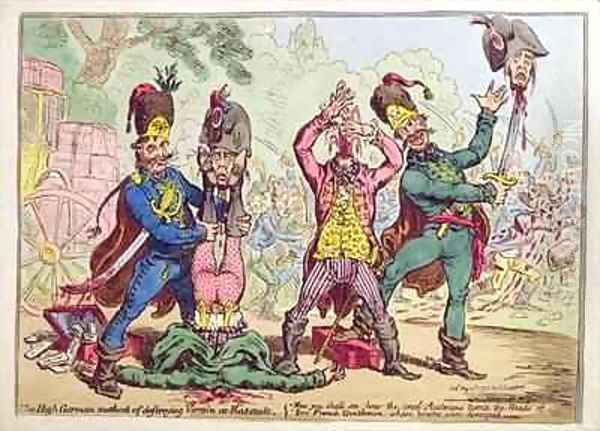 The High German Method of destroying Vermin at Rat Stadt Oil Painting by James Gillray