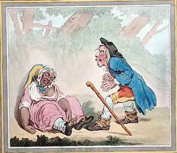 Cymon and Iphigenia Oil Painting by James Gillray