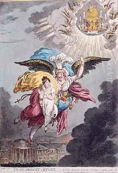 The Guardian Angel Oil Painting by James Gillray