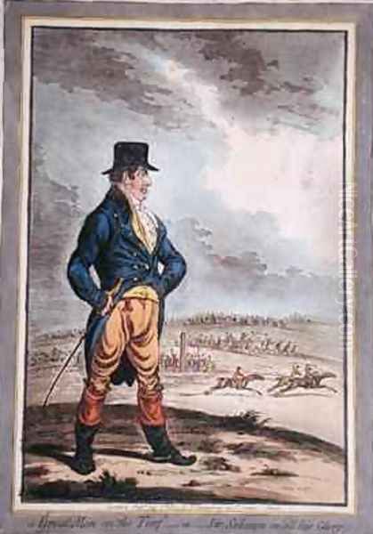 A Great Man at the Turf or Sir Solomon in all his Glory Oil Painting by James Gillray