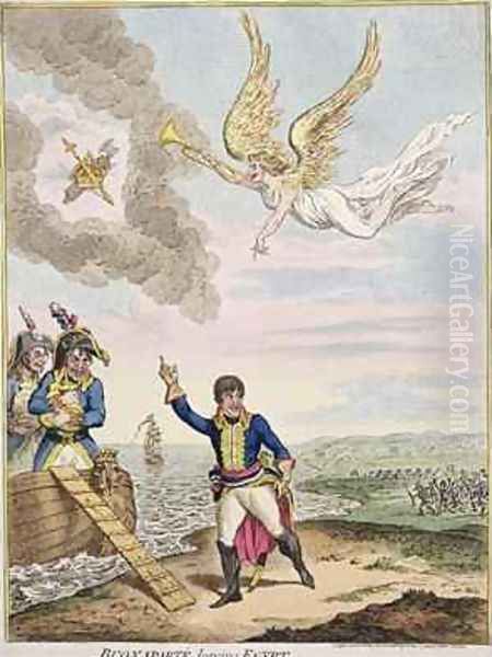 Buonaparte leaving Egypt Oil Painting by James Gillray