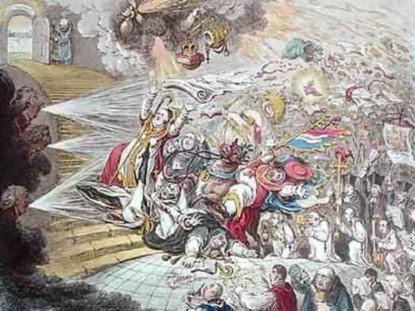 End of the Irish Farce of Catholic Emancipation Oil Painting by James Gillray