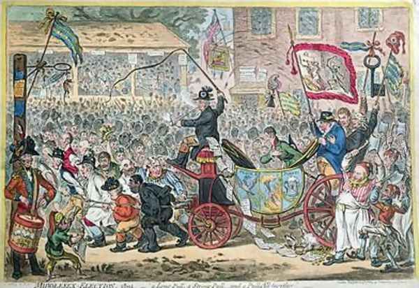 Middlesex Election Oil Painting by James Gillray