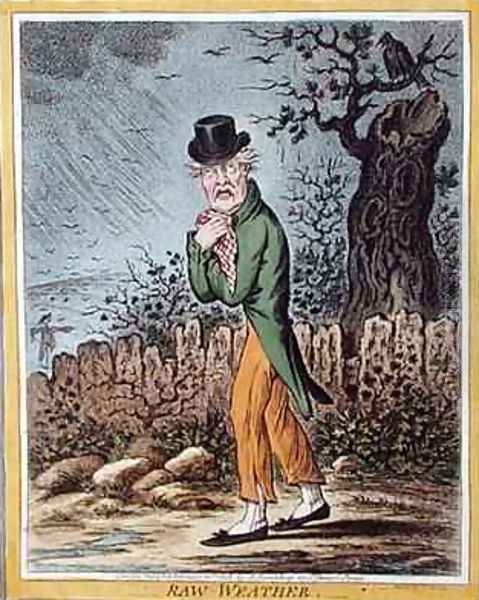 Raw Weather Oil Painting by James Gillray