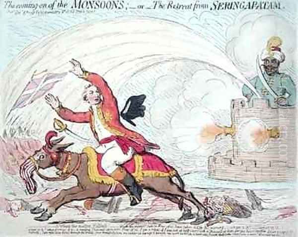 The Coming of the Monsoons or The Retreat from Seringapatam Oil Painting by James Gillray