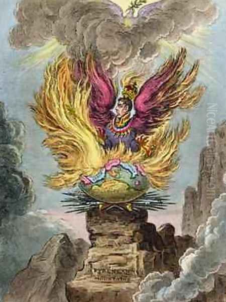 Apotheosis of the Corsican Phoenix Oil Painting by James Gillray