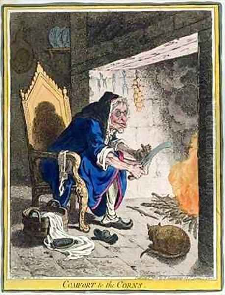 Comfort to the Corns Oil Painting by James Gillray