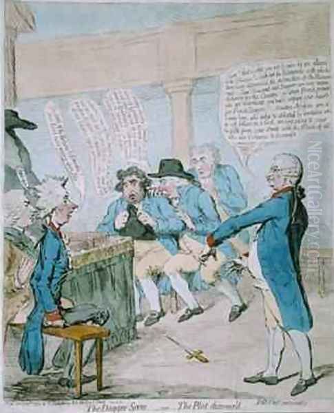 The Dagger Scene or The Plot Discoverd Oil Painting by James Gillray