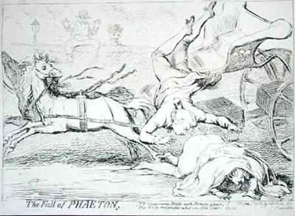 The Fall of Phaeton Oil Painting by James Gillray