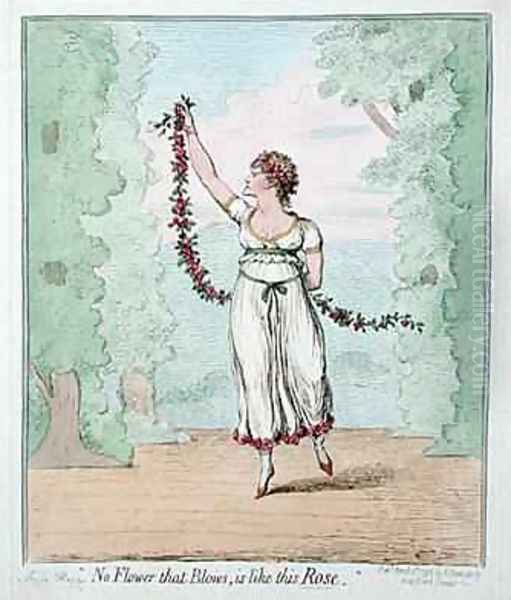 No Flower that Blows is like this Rose Oil Painting by James Gillray