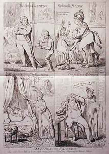 Sketches from Nature Oil Painting by James Gillray