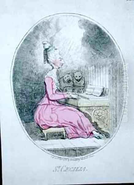 St Cecilia Oil Painting by James Gillray