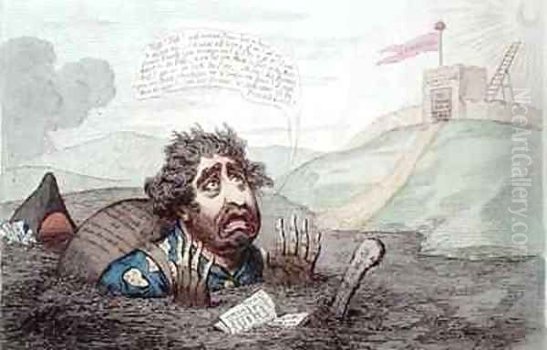 The Slough of Despond Oil Painting by James Gillray