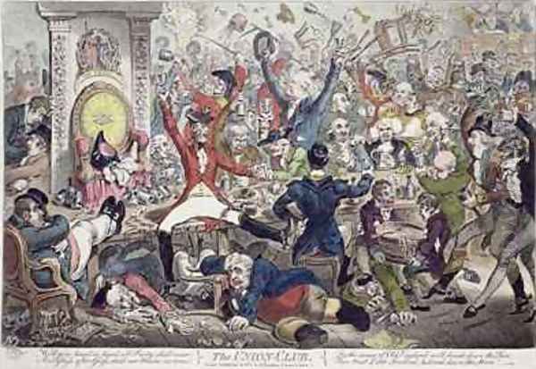 The Union Club Oil Painting by James Gillray