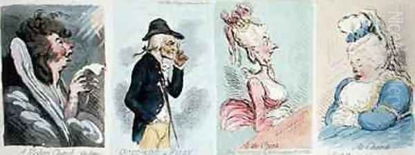 Four Vignettes Oil Painting by James Gillray