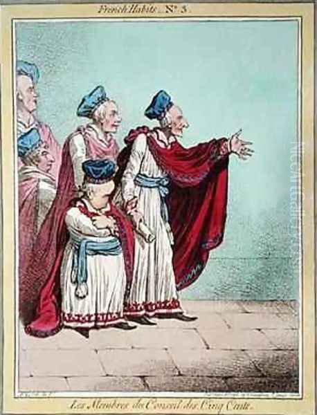 Les Membres du Conseil des Cinq Cents Oil Painting by James Gillray