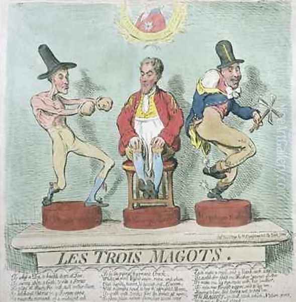 Les Trois Magots Oil Painting by James Gillray