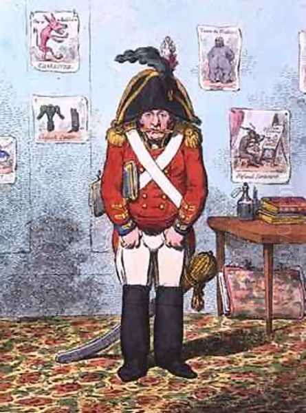 The Military Caricaturist Oil Painting by James Gillray