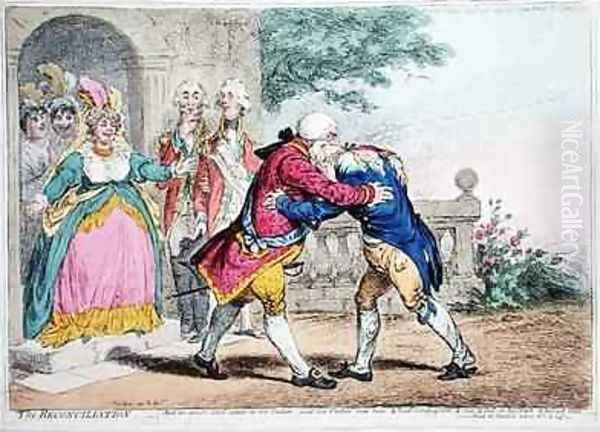 The Reconciliation Oil Painting by James Gillray