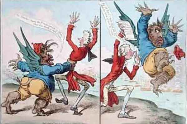 The Tables Turnd Oil Painting by James Gillray