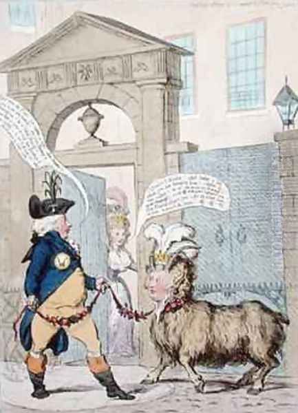 The Visit to Piccadilly or A Prussian Reception Oil Painting by James Gillray