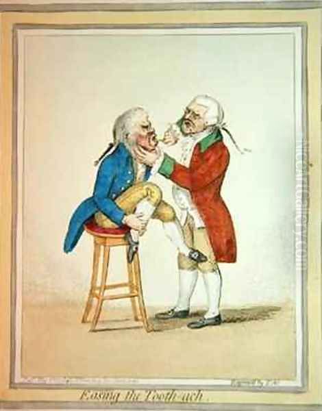 Easing the Tooth ach Oil Painting by James Gillray