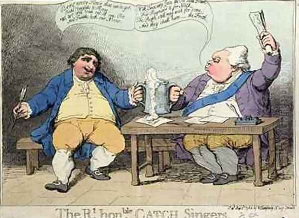 The Right Honourable Catch Singers Oil Painting by James Gillray