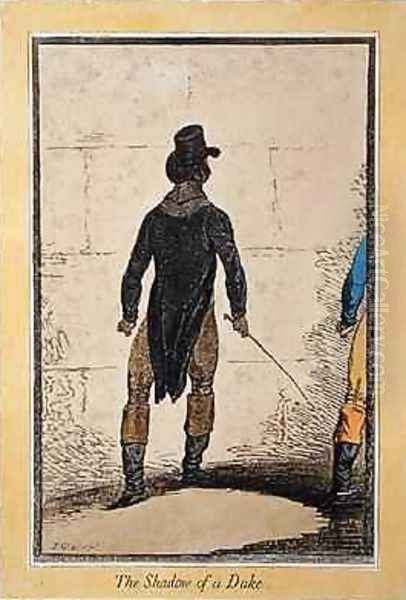 The Shadow of a Duke Oil Painting by James Gillray