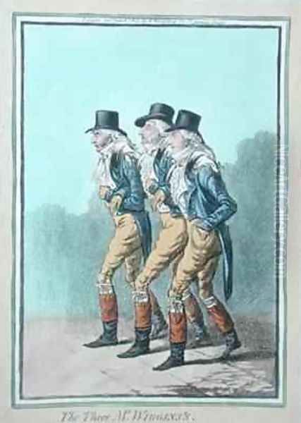 The Three Mr Wigginss Oil Painting by James Gillray