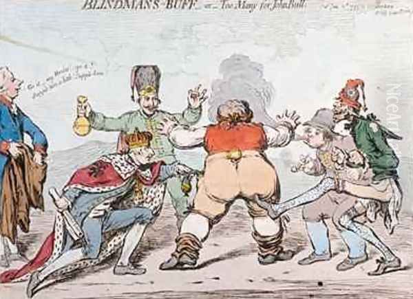 Blindmans Buff or Too Many for John Bull Oil Painting by James Gillray