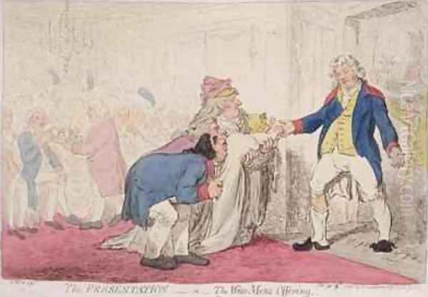 The Presentation or Wise Mens Offering Oil Painting by James Gillray