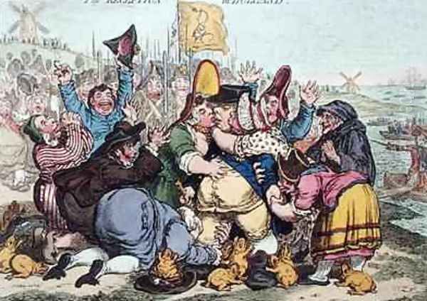 The Reception in Holland Oil Painting by James Gillray