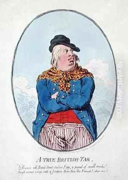 A True British Tar Oil Painting by James Gillray