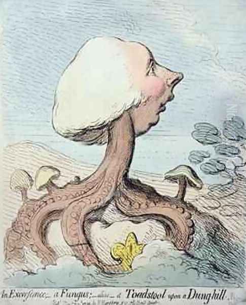 An Excrescence A Fungus Alias A Toadstool upon a Dung hill Oil Painting by James Gillray