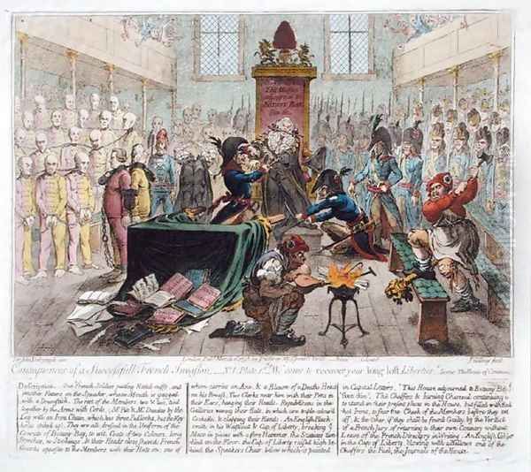 Consequences of a Successful French Invasion or We come to recover your long lost Liberties Oil Painting by James Gillray