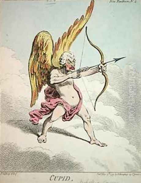 Cupid from the New Pantheon No 4 Oil Painting by James Gillray