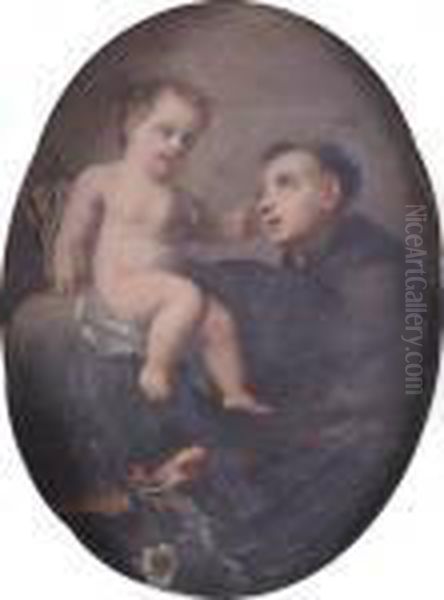 Sant'antonio Da Padova Con Il Bambino Oil Painting by Jacopo (Giacomo) Amigoni