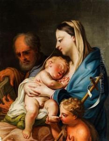 Die Heilige Familie Mit Demjohannesknaben Oil Painting by Jacopo (Giacomo) Amigoni