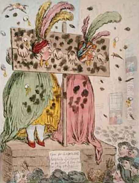 Exaltation of Faros Daughters Oil Painting by James Gillray