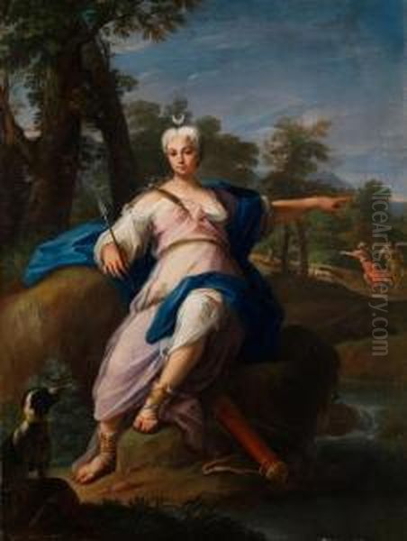 Die Jadgottin Diana Oil Painting by Jacopo (Giacomo) Amigoni